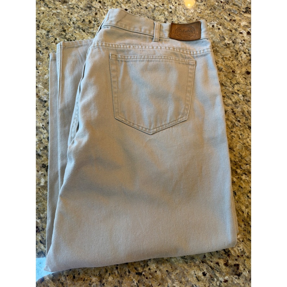 Cabelas Mens Khaki Cotton Jeans 42x30 Straight Leg Workwear Outdoor 921989